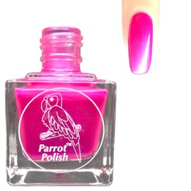 Parrot Polish Vale September, Shimmer Nail Lacquer, Pink/Fuchsia, 0.5 Fl Oz