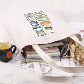 PYOUL Funny S J-M Gift Throne of G Stamp Tote Bag Book Lover Handbag S J-M Book Series Symbols Gift Fantasy Novels Fans Gift (G Stamp Tote)