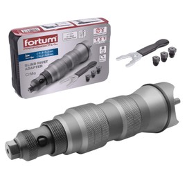 Fortum 4770651 Professional rivet attachment for drilling machine or cordless screwdriver, for 2.4 - 4.8 mm blind rivets, made of aluminum, steel and stainless steel (4 rivet attachments)