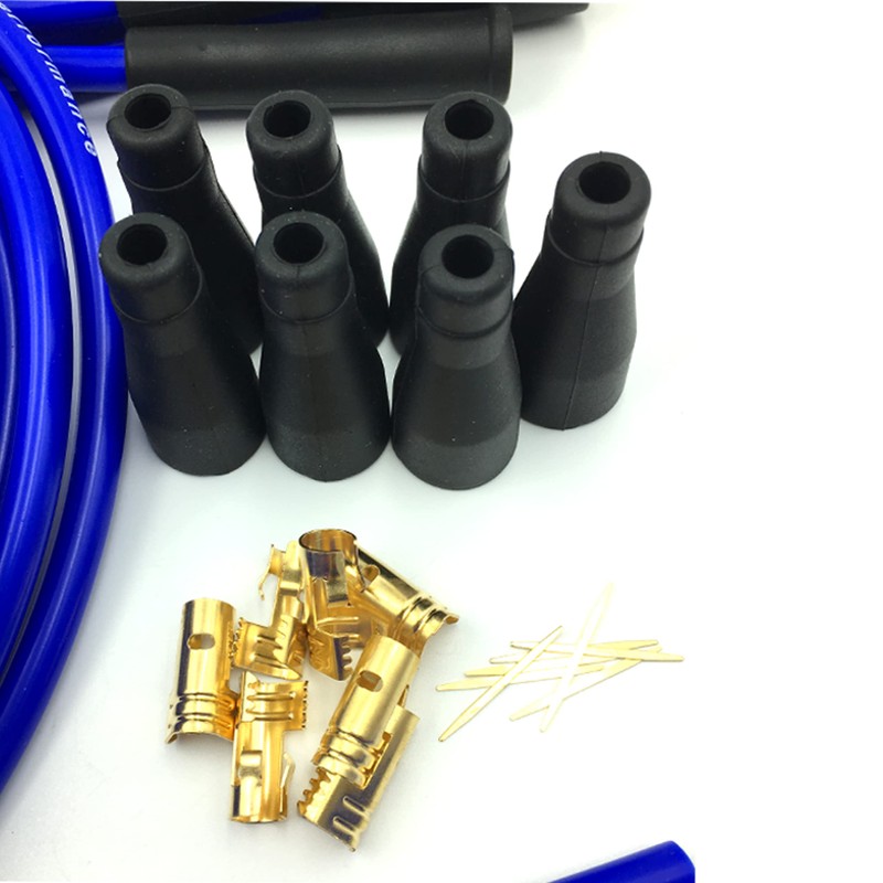 Accuspark Blue Silicon 8mm HT lead Custom leads for 4