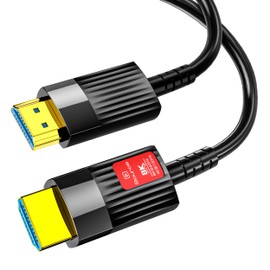 Fibre Optic HDMI Cable 30 m, Long HDMI 2.1 Cable Support 48Gbps High Speed 8K @ 60Hz 4K @ 120Hz Dynamic HDR/eARC/HDCP 2.2 & 2.3/Dolby Atmos for Monitor, TV, Projector, Gaming Console