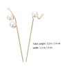 LALAFINA 2pcs Pearl Hairpin Tiara Hair Barrettes for Women Modern