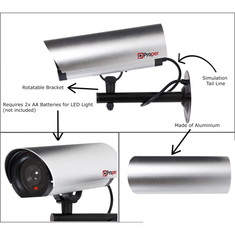 Properav Outdoor Indoor Fake Dummy Imitation Dummy CCTV Security Camera,