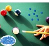 Zbssny 50 Pieces Cue Tips, 10mm Pool Tips Snooker Tips,Blue