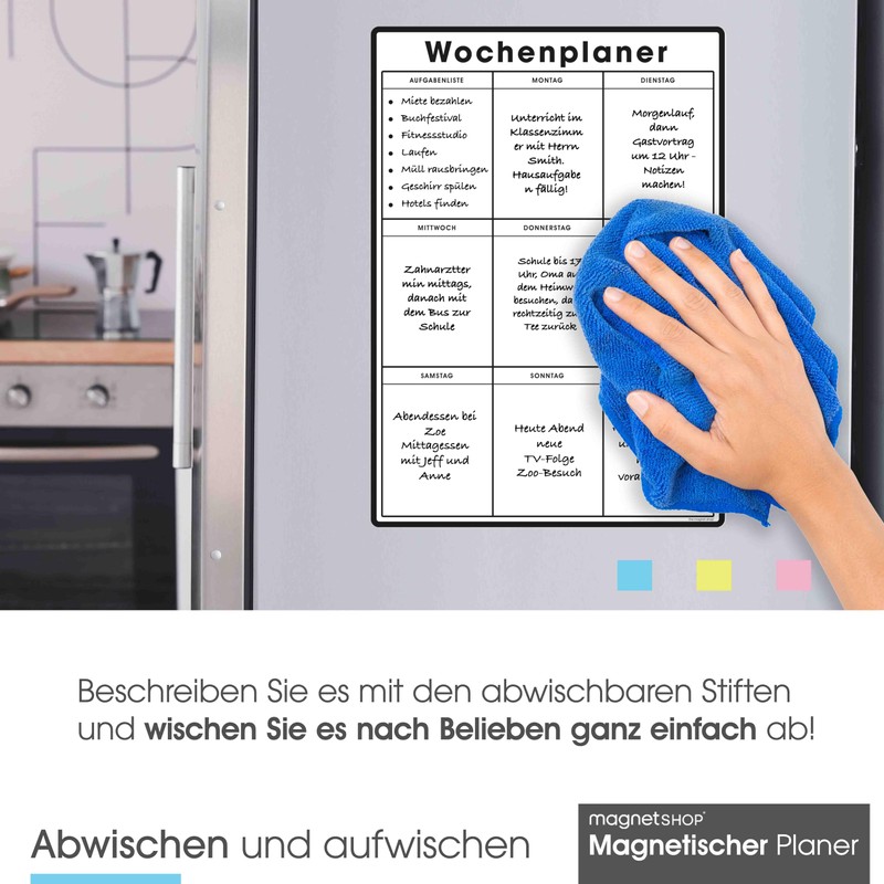 Der Magnet Shop Magnetic Weekly Planner (30 x 21 cm