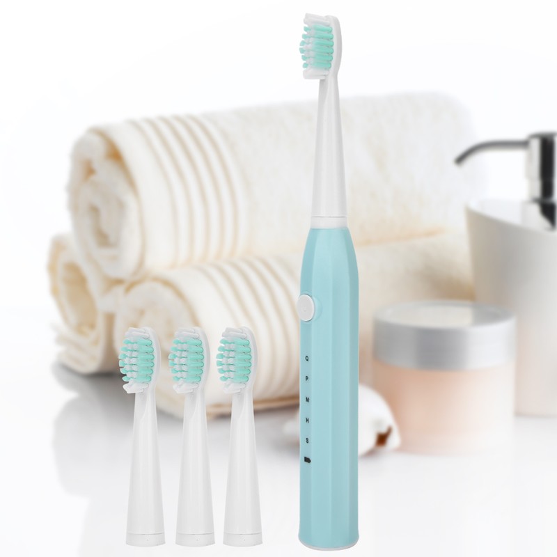 Electric Toothbrush Usb Rechargeable Adult Waterproof Ultrasonic AutomaticBlue