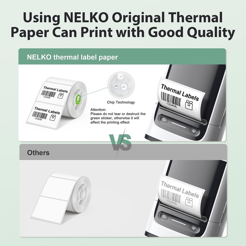 NELKO PM220 Label Maker Tape, Customized Label Printing Paper, 40