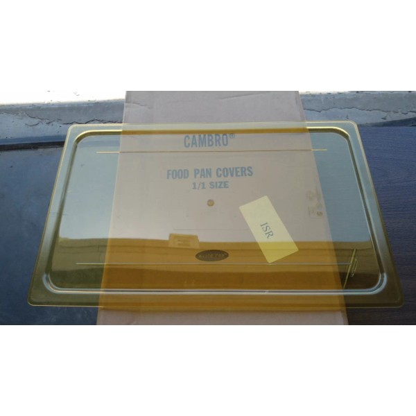 CAMBRO ONE CAMBRO 1/1 GN HIGH HEAT FLAT LID AMBER