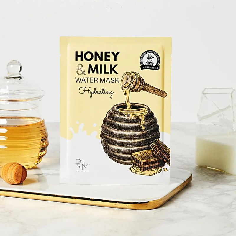 Bom-mascarilla Hidratante Suave De Miel Y Leche 10 Pzas Todo