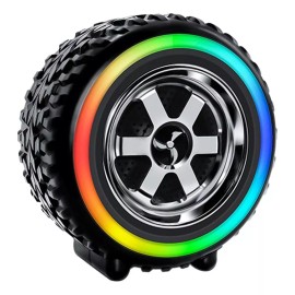 KFMX Bocina Bluetooth Forma De Neumático Portátil Luz Llanta