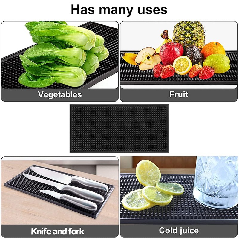 Bar Service Mat, Non-Slip Rubber Drying Mat, Bar Mat, Tableware