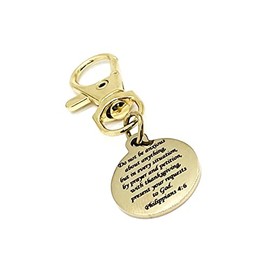 Faith Gift, Do Not Be Anxious Charm, Philippians 4 6 Charm, Clip On Charm, Purse Charm, Keychain Charm, Christian Gifts, Scripture Gifts