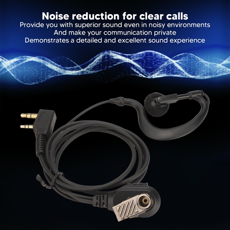 Two Way Radio Earpiece Universal K Head 2 Pin Electroplating