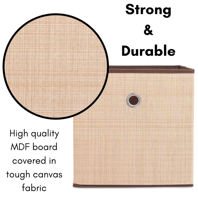 Internet's Best Canvas Storage Bin - 2 Pack - Brown