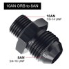 VehiMata 8AN Flare to AN10 ORB Male O-Ring Fitting Adapter