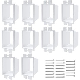 GIB cleaningtool 10 PCS BE1-2 Electrical Outlet Box Extenders with 20PCS Screws, 1-Gang Box Extender Single Gang Box Extender Electric Box Extender 1 Gang Power Outlet Accessories (White)