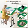 FAHKNS Jigsaw Puzzle Table with Legs, Adjustable Height & 4