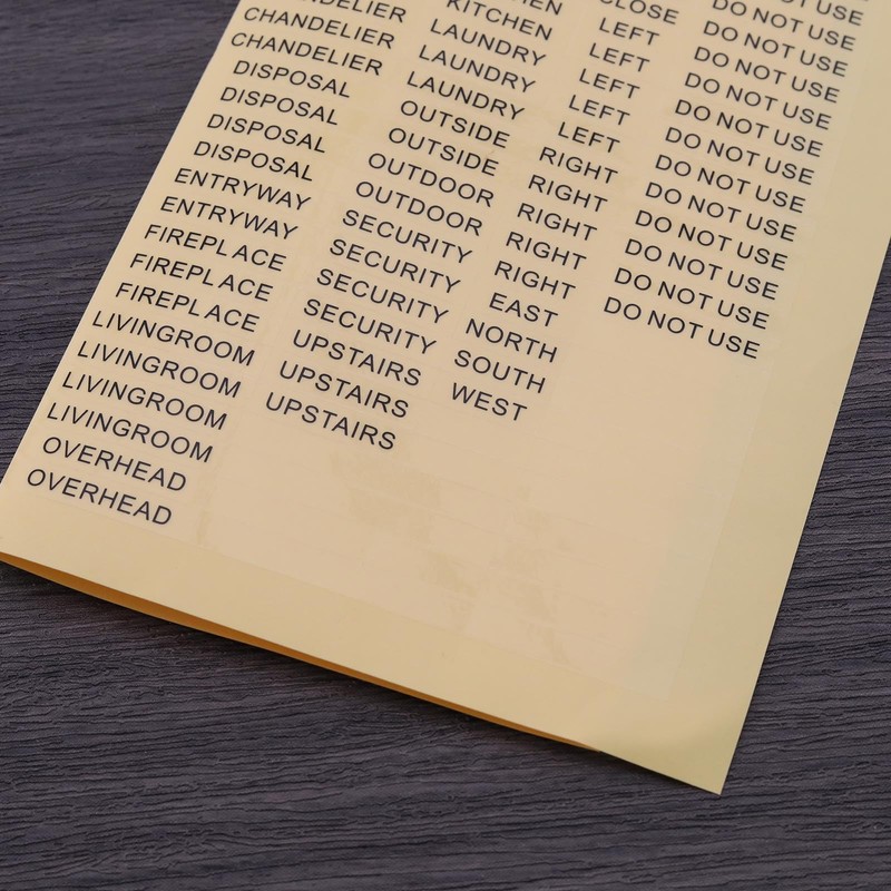 LT Easiyl 500Pcs Light Switch Label Sticker Clear Transparent with
