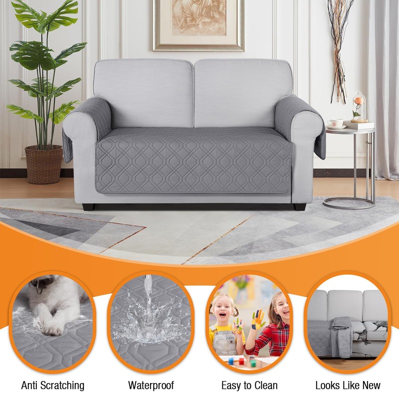 VANSOFY Couch Cover, Waterproof Sofa Covers Washable Slipcover Furniture Protector