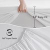 JELLYMONI Fitted Sheet King Cotton White 1pc Easy-Fit 16 Inch