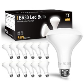 DAYBETTER BR30 LED Light Bulbs Indoor Flood Light, 5000K Daylight White LED Bulb 65W Equivalent, Dimmable, E26 Base, 800LM, Recessed Can Bulb for Living Room Bedroom Dining Room Bathroom, 12Pack