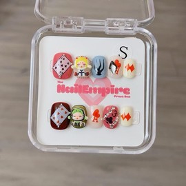 SHORT NAILS Part-1 | The Nail Empire | 10pcs Press On Nails | Nude color nails | Short nails | Square nails | Coffin nails | Cute| Glossy | Reusable | Most Affordable | High Quality | Nail haven| Nail heaven| - Design: 69, Size: M