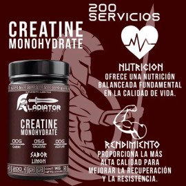 Creatina Gladiator Monohidratada 1kg 200 Servicios                                                                                                    