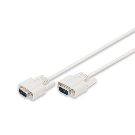 Digitus 2.0m D-Sub9 Male - D-Sub9 Male Datatransfer Connection Cable - Beige