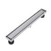 EXF Linear Shower Drain 24 Inch Tile Insert, Brushed Stainless