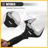 REPAIROCK Universal Adjustable Spanner Wide Jaw Opening Wrench Automotive Tool,