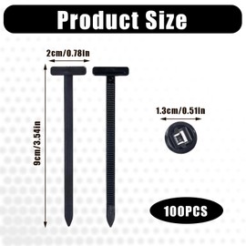 Pack of 100 All-Purpose Cable Ties Buckle, 2025 Latest Style Universal Cable Ties, with Pins and Buttons, Cable Ties, Nylon Universal Buckle, Suitable for Daily Use