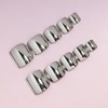 Black Chrome Press on Toenails, Metallic Fake Toe Nails for