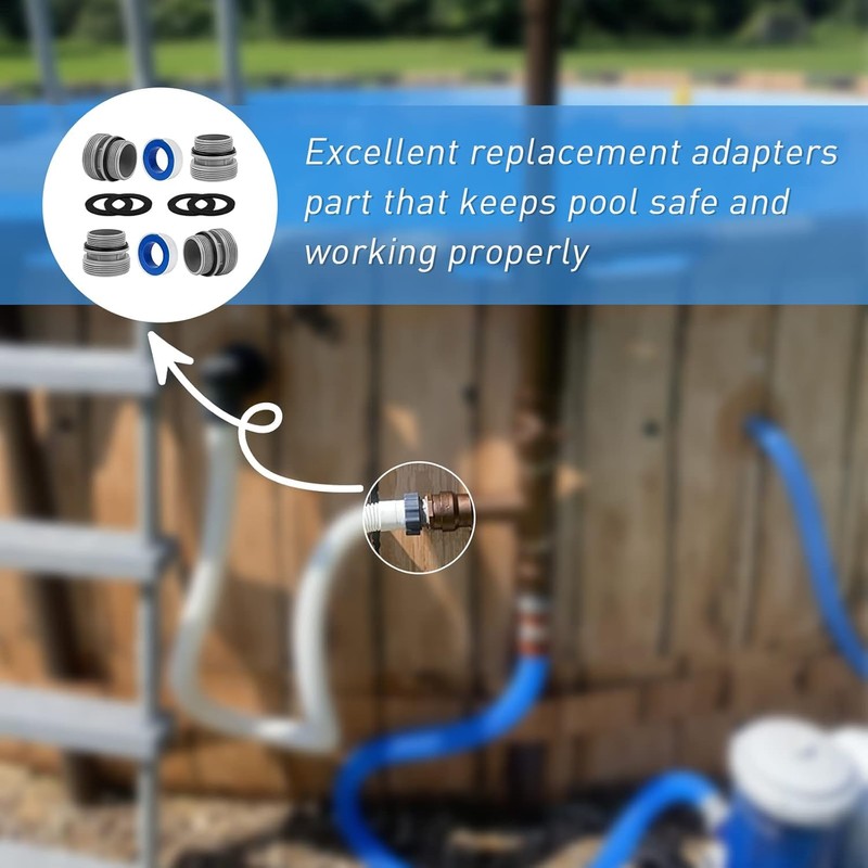 IHLOOTD 4560 Pool Hose Adapter Set of 4 Pool Pump
