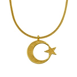 d'origine Turkey Ayyıldız Necklace, Turkish Flag Chain, Turkey Chain, Turkey Jewellery, Turkish Jewellery for Men, Brass