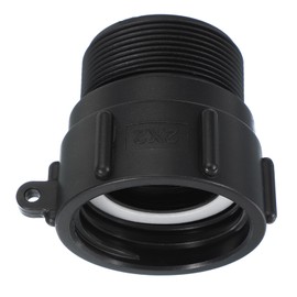 PATIKIL 275-330 IBC Tote Hose Adapter, 1 Pcs 2-3/8" Thread x 2" Hose Food Drain Adapter for Garden Hose Connector, Black