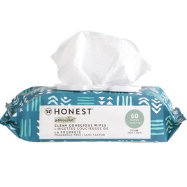 The Honest Company Hypoallergenic Multi-Use Baby Wipes for Sensitive Baby Skin, Balance Blues, 60 Count