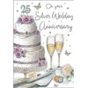 Regal Publishing Annivesary Card Silver (25th) - 9 x 6