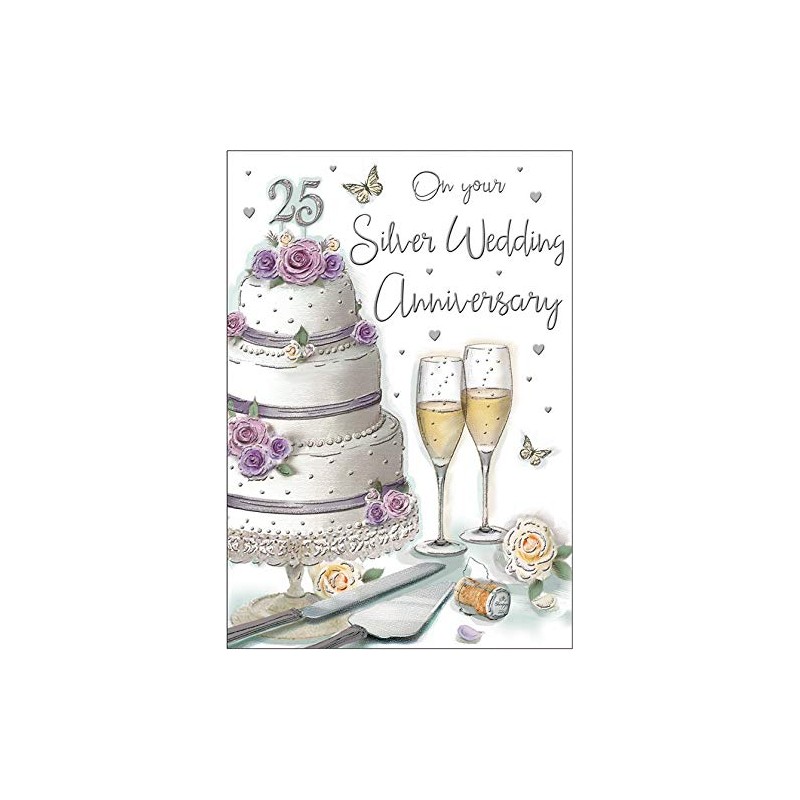 Regal Publishing Annivesary Card Silver (25th) - 9 x 6