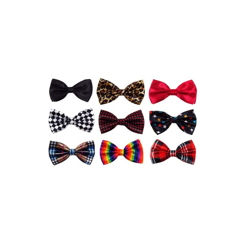 BB Accessories Satin Bow Tie - Plain Red