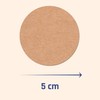 2“ Kraft Brown Round Labels Stickers Roll, 500 Pack
