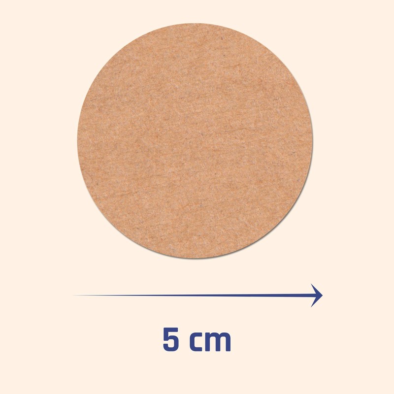 2“ Kraft Brown Round Labels Stickers Roll, 500 Pack