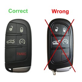 J-ACCES Key Fob Case Shell Fit for Jeep Grand Cherokee Dodge Challenger Charger Dart Durango Journey Chrysler 300