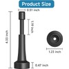 2PCS Matte Black Spring Door Stopper – 4.33” Wall Mount