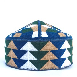 NDA Kufi Men's Unisex Skull Cap Colorful Women's Design Solid Hat with Hand Embroidered Kufi Caps Knitted Beanie Summer X-Large