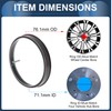 INFINAUTO 76.1mm to 71.1mm Car Wheel Hub Centric Rings Black