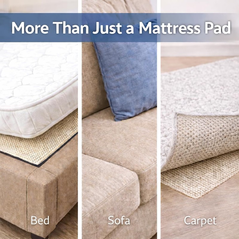 Non Slip Pad,Mattress Nonslip Pads, Anti-Slide Gripper to Keep Topper
