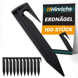 Hinrichs 100 Pegs for Robotic Lawnmower Boundary Cable - Robotic Lawnmower Hooks - Lawn Mower Robot Accessories - Lawn Mower Robot Pegs - Compatible with Gardena, Husqvarna, Bosch, Worx and much more