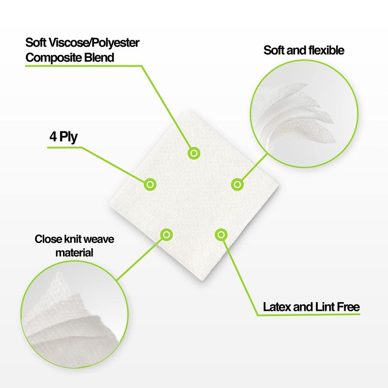 Posi Pulse 5cm x 5cm, 200ct Non-Sterile Gauze Swabs -
