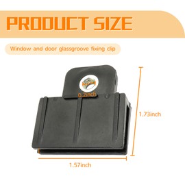 Zeathery Window Door Glass Channel Clip, Glass Lifter Bracket Slot Fixing Clip, Quick Installation Repair and Replacement Accessories, Universal Fit for Most Cars (Black)