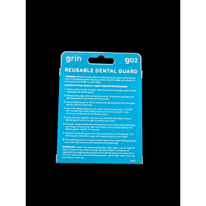 Grin Dental Guard, Reusable - NEW
